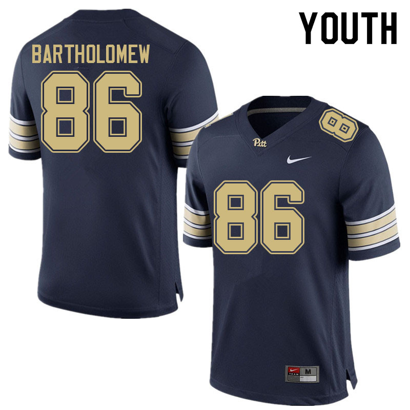 Youth #86 Gavin Bartholomew Pitt Panthers College Football Jerseys Sale-Navy